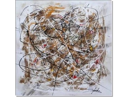 Cuadro Pollock 120x120 1