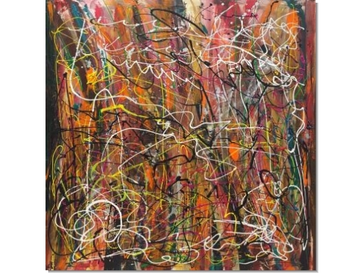 Cuadro Pollock 120x120 2