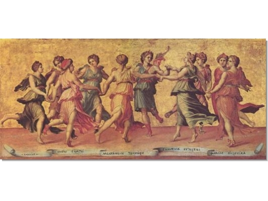 Cuadro Danza de Apolo con las Musas 138x58 1