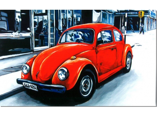 Cuadro Beetle Rojo 130x80 1