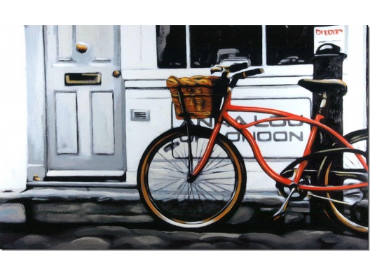 Cuadro Bicicleta Roja 130x80 1
