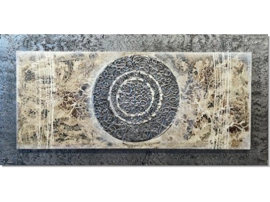 Cuadro Circulo plata 140x70 1