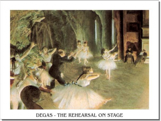 Degas : Ensayo del ballet sobre el escenario  1