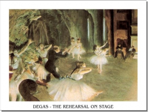 Degas : Ensayo del ballet sobre el escenario 
