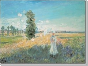 Monet : El Paseo. Mujer con sombrilla