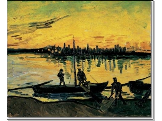 Van Gogh : Arlés, el puerto de noche  1