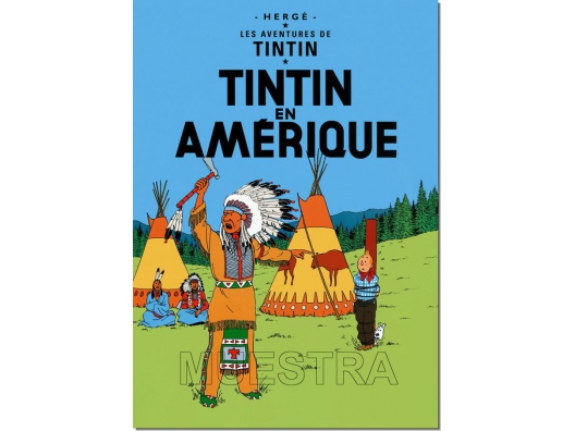 Cuadro TINTIN EN AMÉRIQUE 50x70 1