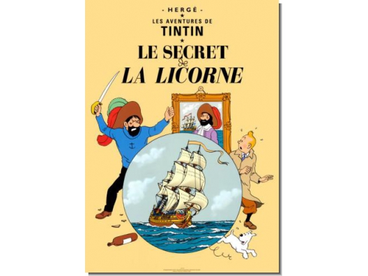 Cuadro TINTIN, LE SECRET DE LA LICORNE 50x70 1