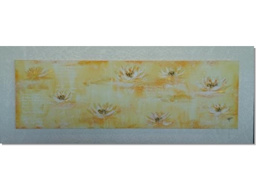 Cuadro Nenúfares Amarillo 150x60 1